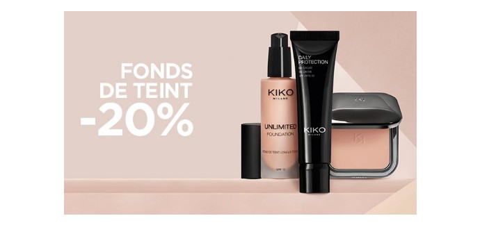 Kiko: 20% de réduction sur les fonds de teint