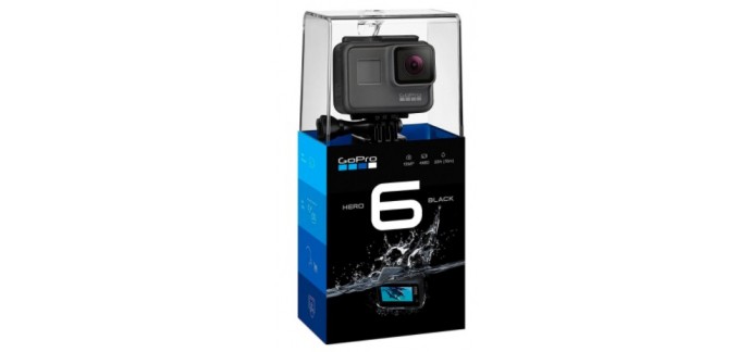 Rakuten: Caméra GoPro HERO6 Black à 464,88€ + jusqu'à 69,75€ remboursés en bons d'achat