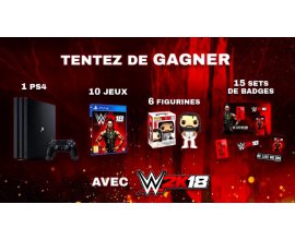 Jeuxvideo.com: 1 PS4, 10 jeux "WWE 2K18", 6 figurines Funko Pop & 15 set de badges à gagner