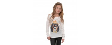 3 Suisses: T-shirt à manches longues fille Mini Molly à 13,74€ 