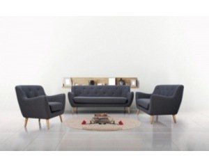 BUT: Canapé scandinave MILO, 3 places en tissu gris anthracite à 372,85€