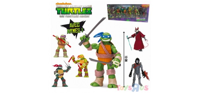 ToysRUs: Coffret de 6 figurines Tortues Ninja 12 cm Giochi Preziosi à 24,99€