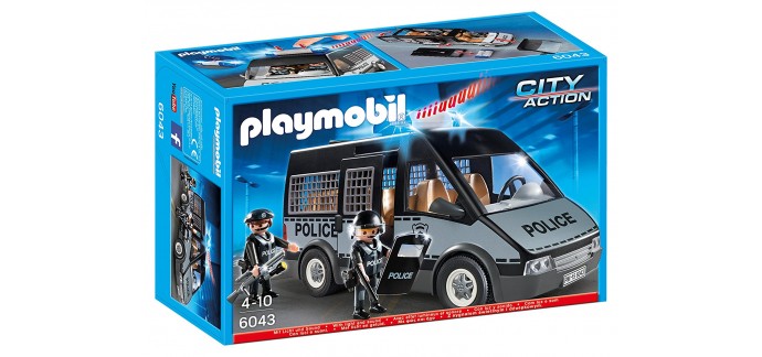 ToysRUs: Fourgon de police Playmobil avec sirène et gyrophare à 22,49€
