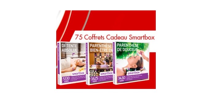 Bons plans des marques: 1 week-end relaxant près de Bordeaux et 75 coffrets cadeaux Smartbox à gagner