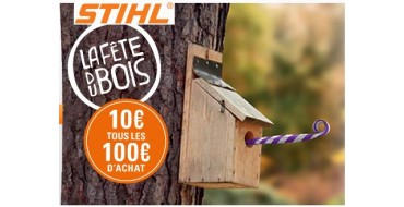 Stihl: 10€ offerts pour 100€ d’achats sur une sélection de 50 références