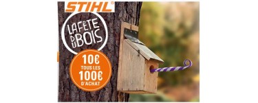 Stihl: 10€ offerts pour 100€ d’achats sur une sélection de 50 références
