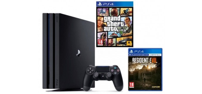 Micromania: GTA V + Resident Evil 7 offerts pour l'achat d'une Playstation 4 Pro 1To
