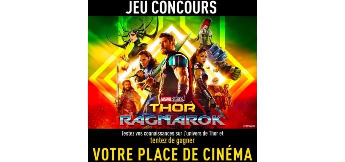 Micromania: 50 places de cinéma pour le film Thor Ragnarok à gagner