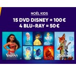 Fnac: Dessins Animés Disney : 15 DVD pour 100€ ou 4 Blu-ray pour 50€