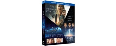 Amazon: Coffret Blu-ray 3 films : Premier contact + Passengers + Life à 12,99€