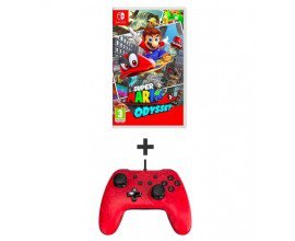 Auchan: Pack Super Mario Odyssey + Manette filaire Mario Exclusif SWITCH à 64,98€