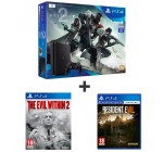 Auchan: Pack PS4 1To Destiny 2 + The Evil Within 2 + Résident Evil 7 à 349,99€