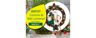 Bakker.com: 1 couronne de Noël lumineuse offerte dès 25 d'achat