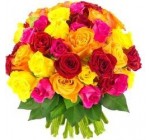 Florajet: Bouquet de 60 Roses multicolores à 39,90€ au lieu de 43,90€