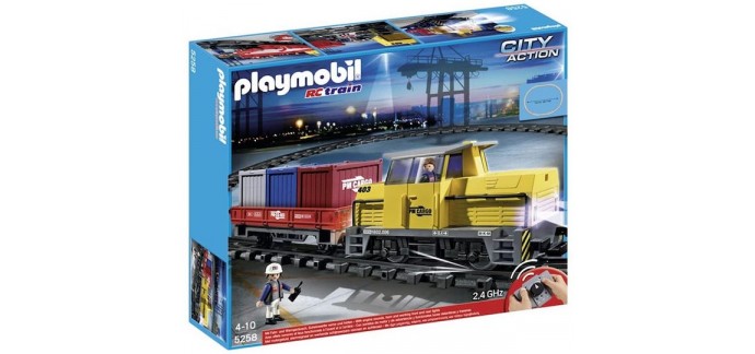 Auchan: Train porte conteneur radio commandé Playmobil 5258 à 89,99€