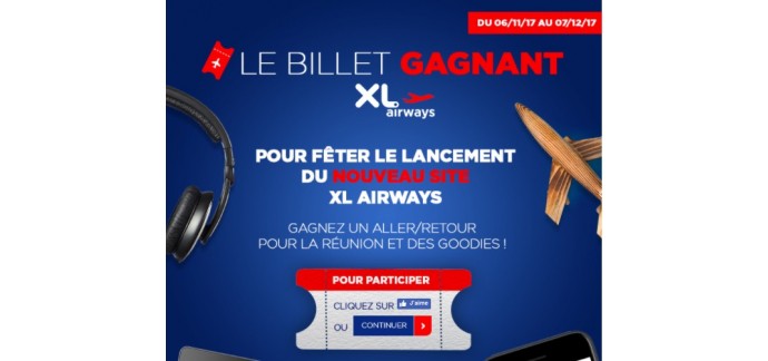XL Airways: 1 billet d’avion pour La Réunion et des goodies à gagner