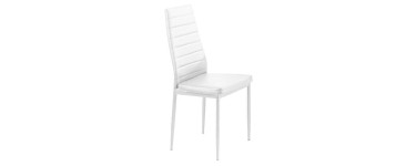 Conforama: Chaise EDEN coloris blanc à 19,99€ au lieu de 39,73€