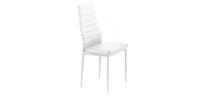 Conforama: Chaise EDEN coloris blanc à 19,99€ au lieu de 39,73€