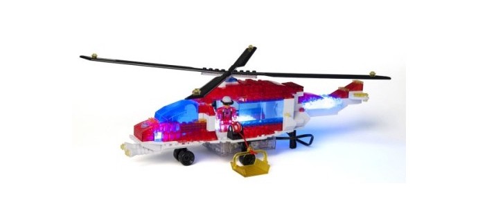 Oxybul éveil et jeux: Hélicoptère de pompiers Lite Brix à 20,99€ au lieu de 34,99€
