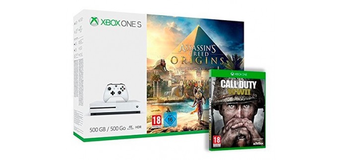 Amazon: Xbox One S 500 Go Assassin's Creed Origins + Call of Duty : World War II à 249€