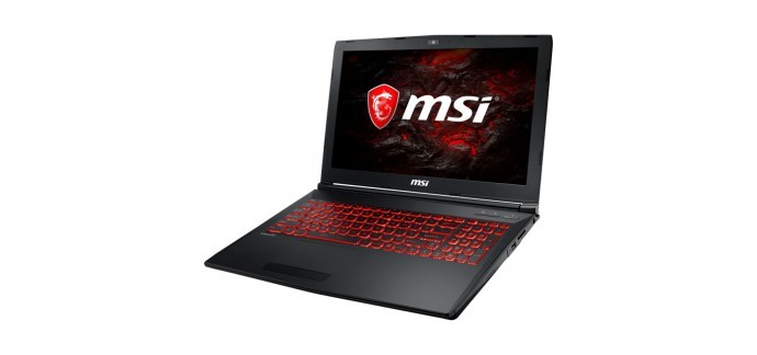 LDLC: PC portable gaming MSI GL62VR 7RFX-867FR à 999,95€ au lieu de 1300€