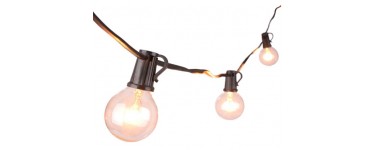 Amazon: Guirlande guinguette 25 ampoules blanc chaud 7,62m à 21,99€