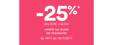 La Halle: [Vente privée Ma Carte La Halle] -25% dès 50€ sur toutes les chaussures