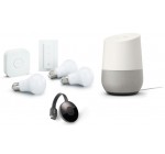 Darty: Enceinte Google Home + Chromecast Vidéo + Kit de démarrage Philips Hue à 199€