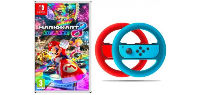 Fnac: Mario Kart 8 Deluxe sur Nintendo Switch + 2 volants BigBen à 49,99€