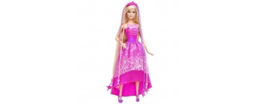 Cdiscount: Barbie  en princesse à tresses magiques à 14,75€ au lieu de 28,97€