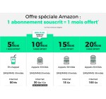 Amazon: Pour un forfait mobile RED souscrit, un mois d'abonnement offert