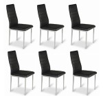 Cdiscount: Lot de 6 chaises design noires - Lena à 81€ au lieu de 300€