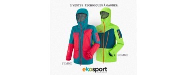 Ekosport: 2 vestes techniques de la dernière collection Millet 2018 à gagner