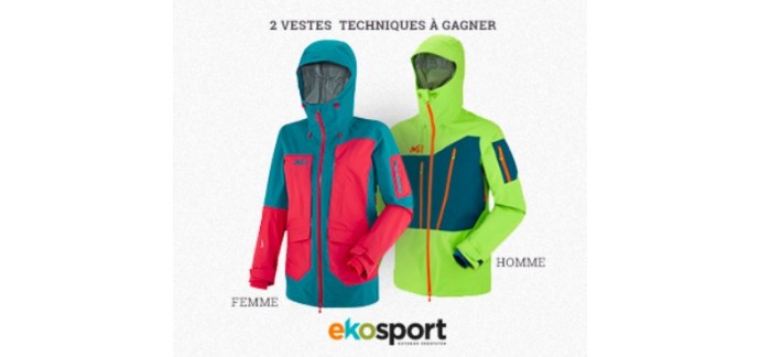 Ekosport: 2 vestes techniques de la dernière collection Millet 2018 à gagner