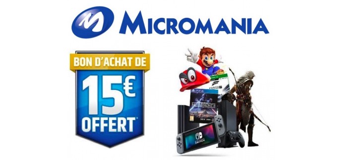 Micromania: 15€ offerts en bon d'achat pour tout paiement 4x sans frais via Paypal