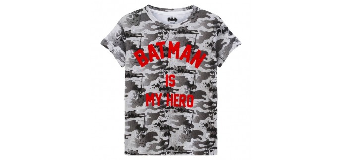 3 Suisses: T-shirt à manches courtes imprimé Batman garçon Little Eleven à 27,30€ 