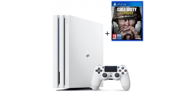 Cdiscount: PS4 Pro Blanche 1 To + Call of Duty World War II à 369,99€