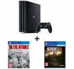 Auchan: Console PS4 PRO 1 TO + The Evil Within 2 + Resident Evil 7 à 379,99€