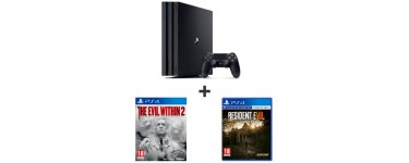 Auchan: Console PS4 PRO 1 TO + The Evil Within 2 + Resident Evil 7 à 379,99€
