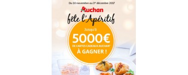 Auchan: 5000€ de cartes cadeaux à gagner