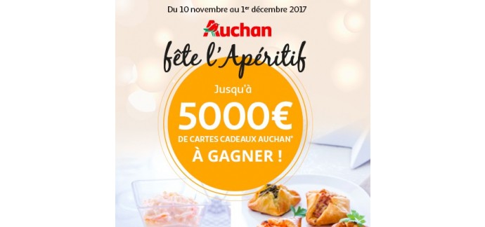 Auchan: 5000€ de cartes cadeaux à gagner
