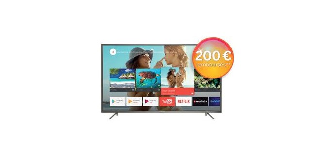 Thomson: Jusqu'à 200€ remboursés pour l'achat d'un téléviseur Thomson 4K Ultra HD