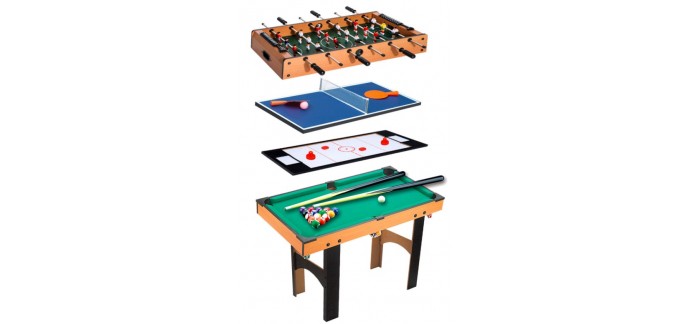 eBay: Table Multi Jeux 4 en 1 Babyfoot / Billard/ Air Hockey et Ping-Pong à 84,90€