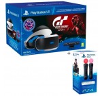 Cdiscount: PlayStation VR + Caméra + PS Move + GTS + VR Worlds + Qui-es-tu ? à 329,99€