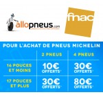 Allopneus: Jusqu'à 80€ offerts en carte cadeau Fnac pour l'achat de pneus auto Michelin