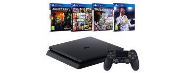 Amazon: Pack PS4 500 Go + FIFA 18 + GTA V + Minecraft (Digital) + Watch Dogs 2 à 299,99€
