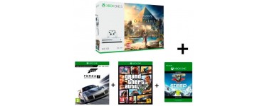 Cdiscount: Xbox One S 500Go + Assassin's Creed Origins + Forza Motorsport 7 + GTA V + Steep