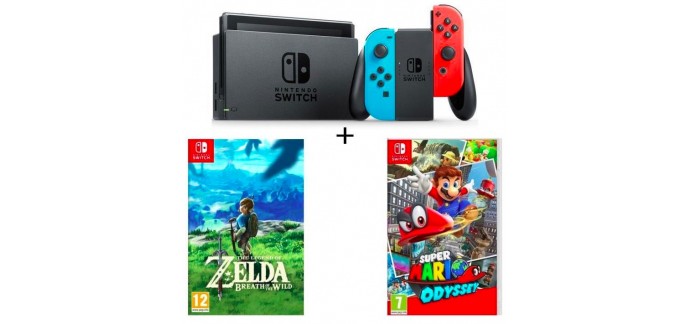 Cdiscount: Nintendo Switch + The Legend of Zelda + Super Mario Odyssey à 399,99€