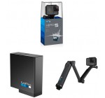 Amazon: Caméra GoPro HERO5 Black + Batterie rechargeable + perche GoPro 3-Way à 369€