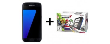Cdiscount: Samsung Galaxy S7 Noir + 2DS Bleue + Mario Kart 7 à 349€ (dont 70€ via ODR)